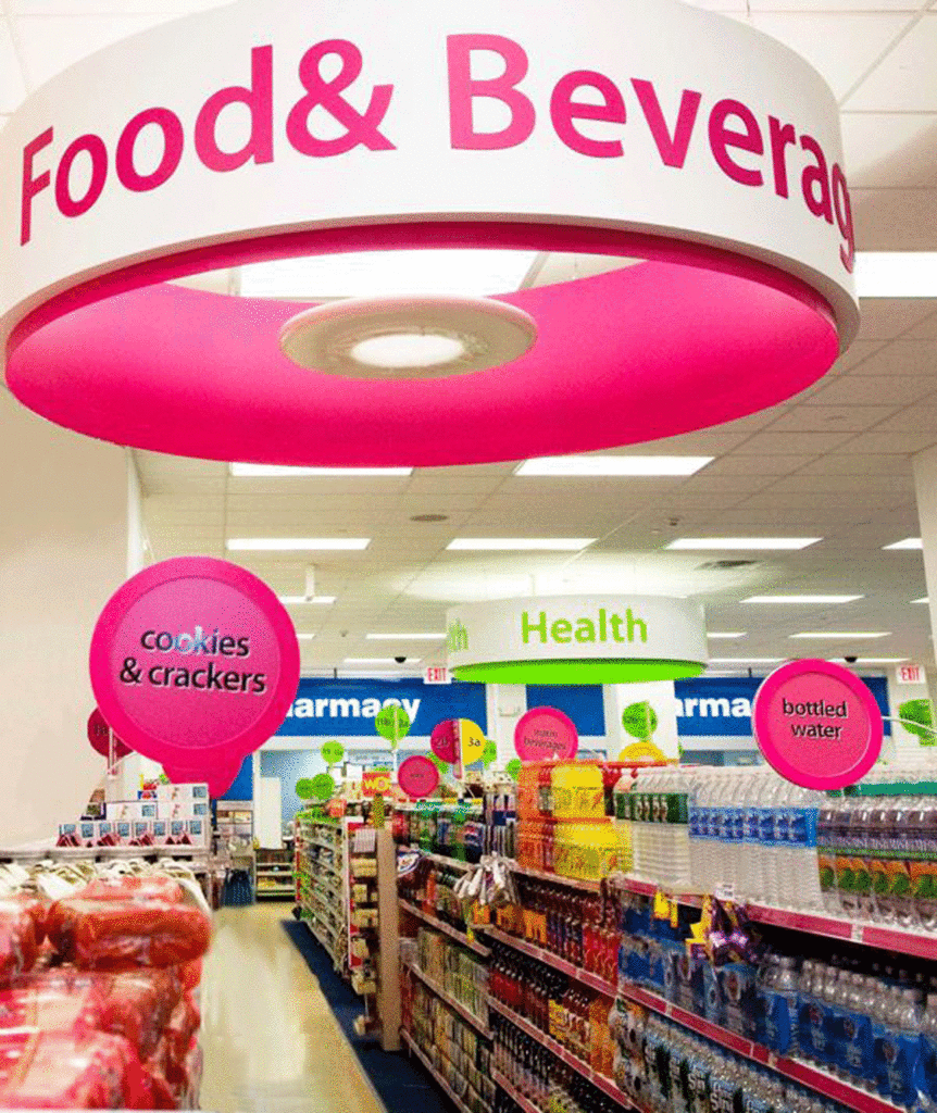 retail drug store EGD and wayfinding at flagship store for CVS by ESI