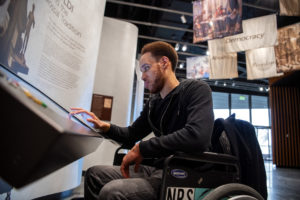 Accessible interactive exhibits allow visitors to explore the Statue of Liberty’s history.